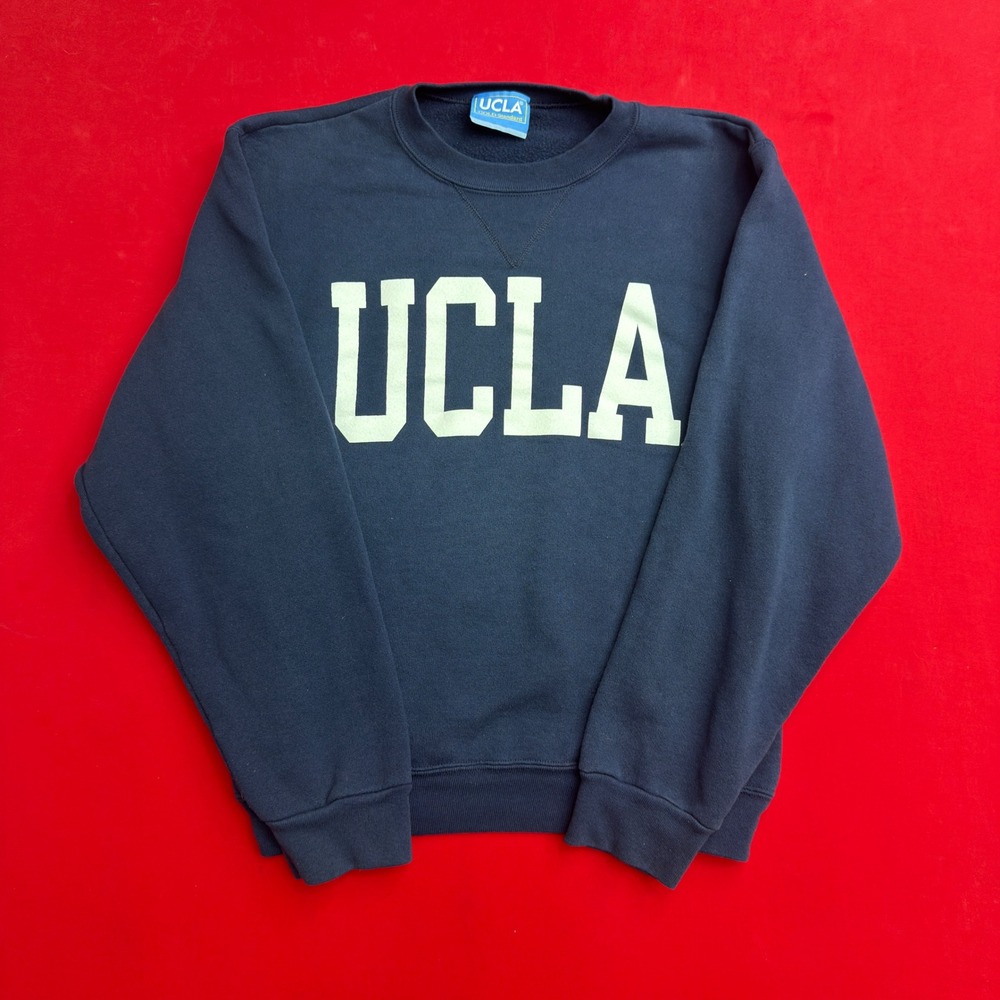 VTG UCLA Gold Standard Sweatshirt Mens Small Navy Blue Made in USA Bruins